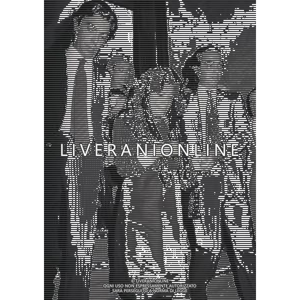 14-08-1981 MILANO FUNERALI DEL CAVALIERE DEL LAVORO E INDUSTRIALE ANGELO MORATTI EX PRESIDENTE INTER CALCIO NELLA FOTO MASSIMO MORATTILA SIGNORA MORATTI E GIANMARCO MORATTI AG ALDO LIVERANI SAS 