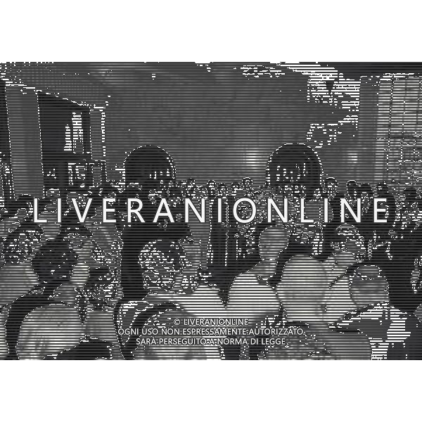 14-08-1981 MILANO FUNERALI DEL CAVALIERE DEL LAVORO E INDUSTRIALE ANGELO MORATTI EX PRESIDENTE INTER CALCIO NELLA FOTO FUNERALI ANGELO MORATTI AG ALDO LIVERANI SAS