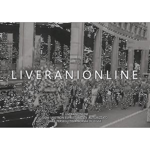 14-08-1981 MILANO FUNERALI DEL CAVALIERE DEL LAVORO E INDUSTRIALE ANGELO MORATTI EX PRESIDENTE INTER CALCIO NELLA FOTO FUNERALI ANGELO MORATTI AG ALDO LIVERANI SAS