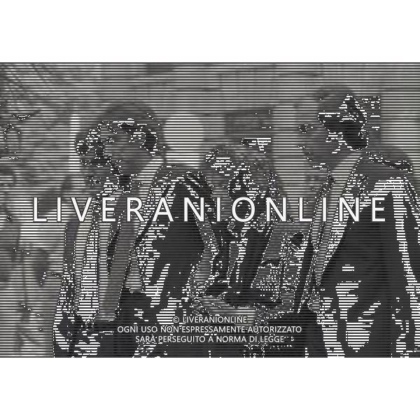 14-08-1981 MILANO FUNERALI DEL CAVALIERE DEL LAVORO E INDUSTRIALE ANGELO MORATTI EX PRESIDENTE INTER CALCIO NELLA FOTO NATALINO CURZOLA MORATTI-MASSIMO MORATTILA SIGNORA MORATTI E GIANMARCO MORATTI AG ALDO LIVERANI SAS