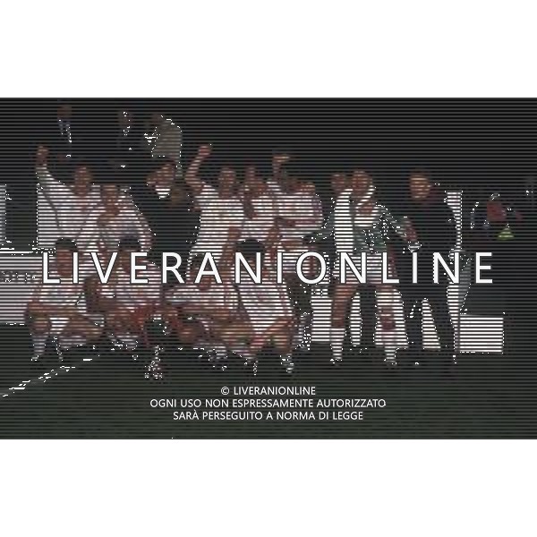 15-05-1991 ROTTERDAM FINALE DI COPPA DELLE COPPE MANCHESTER UNITED-BARCELLONA 2-1 NELLA FOTO I GIOCATORI DEL MANCHESTER UNITED FESTEGGIANO A FINE GARA AG ALDO LIVERANI SAS