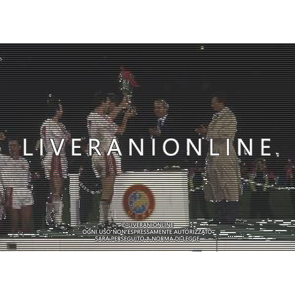 15-05-1991 ROTTERDAM FINALE DI COPPA DELLE COPPE MANCHESTER UNITED-BARCELLONA 2-1 NELLA FOTO I GIOCATORI DEL MANCHESTER UNITED FESTEGGIANO A FINE GARA AG ALDO LIVERANI SAS