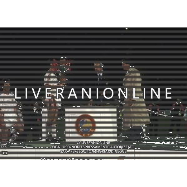 15-05-1991 ROTTERDAM FINALE DI COPPA DELLE COPPE MANCHESTER UNITED-BARCELLONA 2-1 NELLA FOTO I GIOCATORI DEL MANCHESTER UNITED FESTEGGIANO A FINE GARA AG ALDO LIVERANI SAS