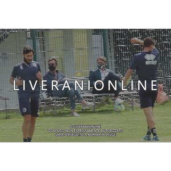 IMOLA 11 06 2020 CORONAVIRUS IMOLESE CALCIO ALLENAMENTO DI GRUPPO NELLA FOTO DA SINISTRA MARCO MONTANARI E PRESIDENTE DELL\'IMOLESE CALCIO LORENZO SPAGNOLI ©SANNA / AGENZIA ALDO LIVERANI SAS
