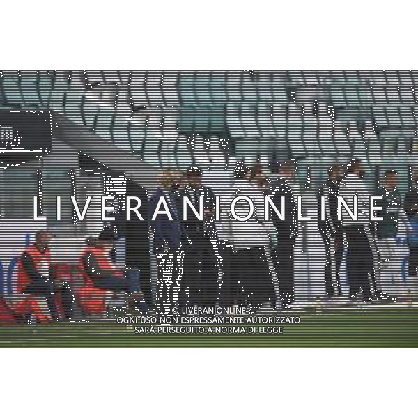 Juventus - Milan Semifinale ritorno Coppa Italia Tim Cup Juventus Stadium Torino 12.06.2020 Nella foto partita giocata a porte chiuse emergenza coronavirus - andrea agnelli e pavel nedved a bordo campo nel prepartita ©Agenzia Aldo Liverani Sas