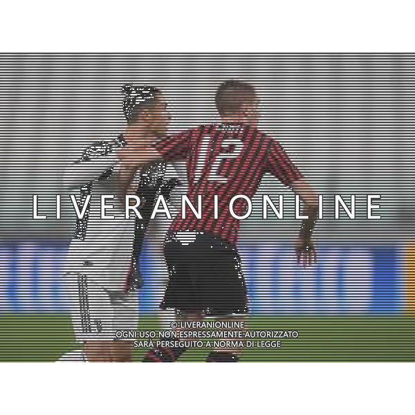 Juventus - Milan Semifinale ritorno Coppa Italia Tim Cup Juventus Stadium Torino 12.06.2020 -partita giocata a porte chiuse emergenza coronavirus Nella foto Cristiano Ronaldo e Conti andrea ©Agenzia Aldo Liverani Sas