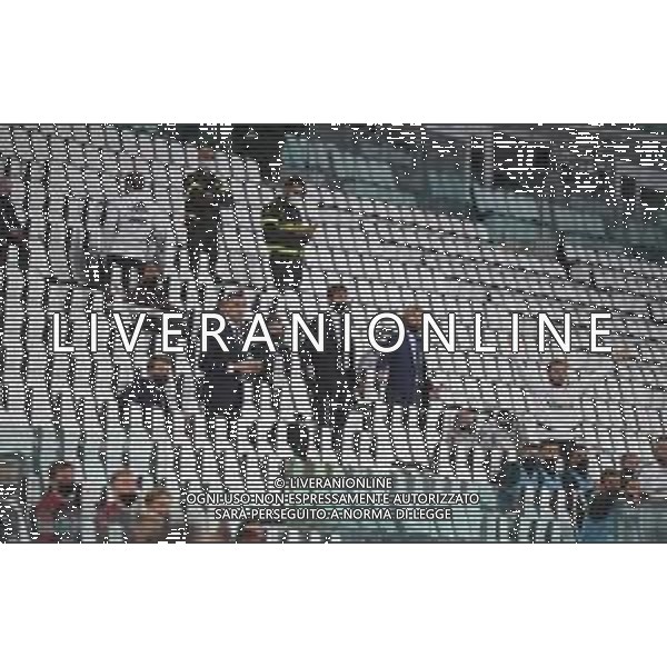 Juventus - Milan Semifinale ritorno Coppa Italia Tim Cup Juventus Stadium Torino 12.06.2020 Nella foto partita giocata a porte chiuse emergenza coronavirus - andrea agnelli e pavel nedved in tribuna ©Agenzia Aldo Liverani Sas