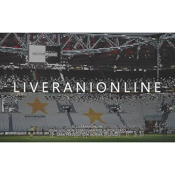 Juventus - Milan Semifinale ritorno Coppa Italia Tim Cup Juventus Stadium Torino 12.06.2020 - partita giocata a porte chiuse emergenza coronavirus Nella foto Minuto di silenzio per le vittime della pandemia covid-19 ©Agenzia Aldo Liverani Sas