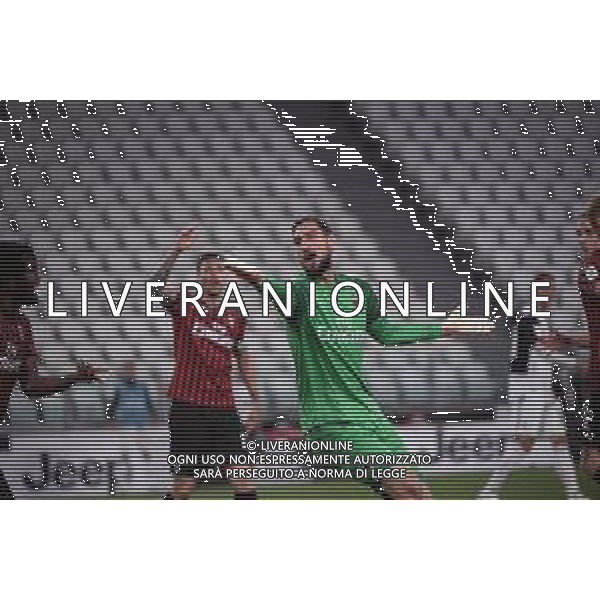 Juventus - Milan Semifinale ritorno Coppa Italia Tim Cup Juventus Stadium Torino 12.06.2020 - partita giocata a porte chiuse emergenza coronavirus Nella foto gianluigi donnarumma ©Agenzia Aldo Liverani Sas