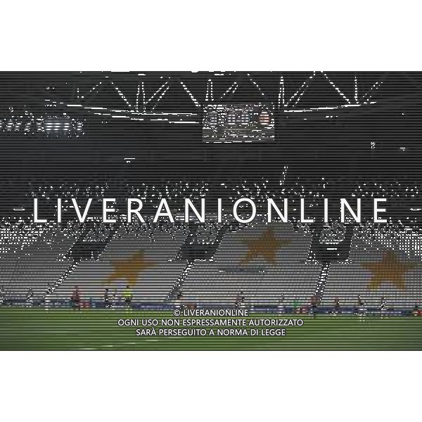 Juventus - Milan Semifinale ritorno Coppa Italia Tim Cup Juventus Stadium Torino 12.06.2020 - partita giocata a porte chiuse emergenza coronavirus Nella foto tabellone luminoso con il risultato di 0-0 ©Agenzia Aldo Liverani Sas