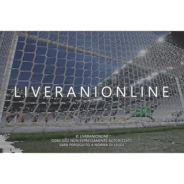Juventus - Milan Semifinale ritorno Coppa Italia Tim Cup Juventus Stadium Torino 12.06.2020 - partita giocata a porte chiuse emergenza coronavirus Nella foto il calcio di rigore sbagliato da cristiano ronaldo, tirato sul palo ©Agenzia Aldo Liverani Sas
