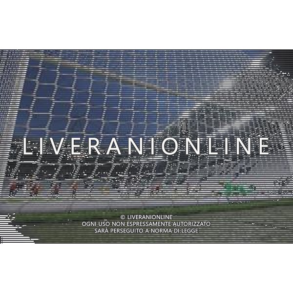 Juventus - Milan Semifinale ritorno Coppa Italia Tim Cup Juventus Stadium Torino 12.06.2020 - partita giocata a porte chiuse emergenza coronavirus Nella foto il calcio di rigore sbagliato da cristiano ronaldo, tirato sul palo ©Agenzia Aldo Liverani Sas