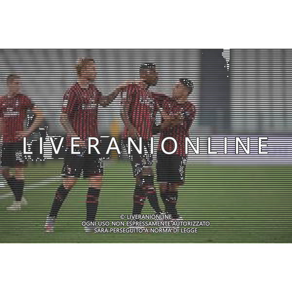 Juventus - Milan Semifinale ritorno Coppa Italia Tim Cup Juventus Stadium Torino 12.06.2020 - partita giocata a porte chiuse emergenza coronavirus Nella foto Ismael Bennacer, Rafael Leao e Simon Kjaer ©Agenzia Aldo Liverani Sas