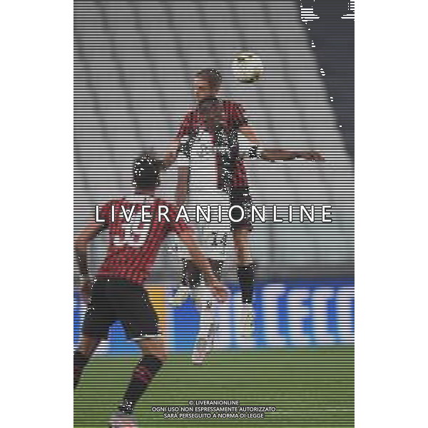 Juventus - Milan Semifinale ritorno Coppa Italia Tim Cup Juventus Stadium Torino 12.06.2020 - partita giocata a porte chiuse emergenza coronavirus Nella foto andrea conti e blaise matuidi ©Agenzia Aldo Liverani Sas