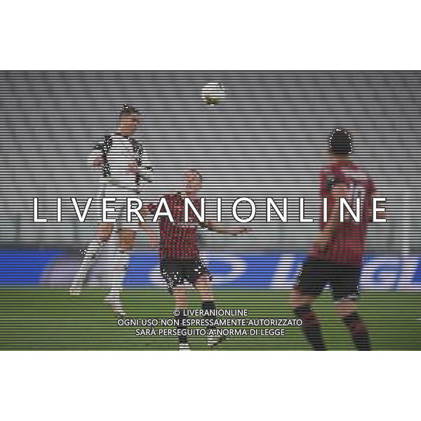Juventus - Milan Semifinale ritorno Coppa Italia Tim Cup Juventus Stadium Torino 12.06.2020 - partita giocata a porte chiuse emergenza coronavirus Nella foto andrea conti e cristiano ronaldo ©Agenzia Aldo Liverani Sas