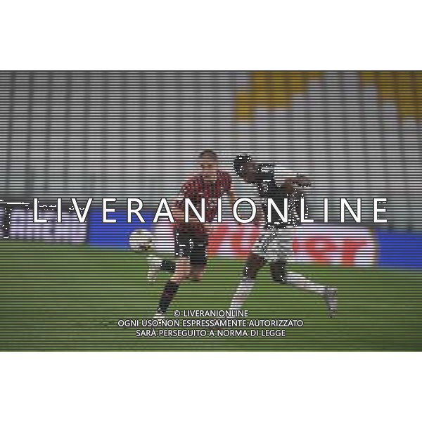 Juventus - Milan Semifinale ritorno Coppa Italia Tim Cup Juventus Stadium Torino 12.06.2020 - partita giocata a porte chiuse emergenza coronavirus Nella foto andrea conti e blaise matuidi ©Agenzia Aldo Liverani Sas
