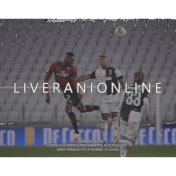 Juventus - Milan Semifinale ritorno Coppa Italia Tim Cup Juventus Stadium Torino 12.06.2020 - partita giocata a porte chiuse emergenza coronavirus Nella foto Rafael Leao e alex sandro ©Agenzia Aldo Liverani Sas