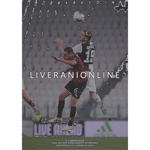 Juventus - Milan Semifinale ritorno Coppa Italia Tim Cup Juventus Stadium Torino 12.06.2020 - partita giocata a porte chiuse emergenza coronavirus Nella foto Leonardo bonucci e giacomo bonaventura ©Agenzia Aldo Liverani Sas