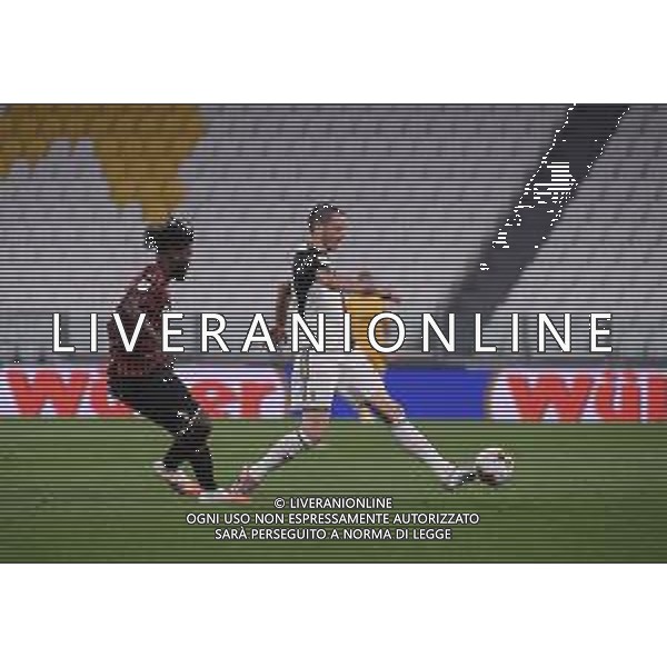 Juventus - Milan Semifinale ritorno Coppa Italia Tim Cup Juventus Stadium Torino 12.06.2020 - partita giocata a porte chiuse emergenza coronavirus Nella foto Leonardo Bonucci e franck kessie\' ©Agenzia Aldo Liverani Sas