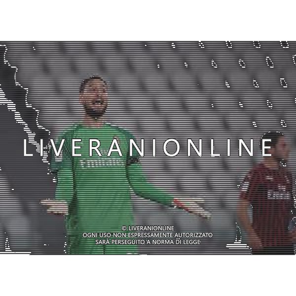 Juventus - Milan Semifinale ritorno Coppa Italia Tim Cup Juventus Stadium Torino 12.06.2020 - partita giocata a porte chiuse emergenza coronavirus Nella foto gianluigi donnarumma ©Agenzia Aldo Liverani Sas