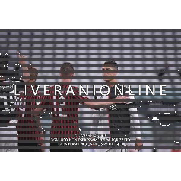 Juventus - Milan Semifinale ritorno Coppa Italia Tim Cup Juventus Stadium Torino 12.06.2020 - partita giocata a porte chiuse emergenza coronavirus Nella foto cristiano ronaldo e andrea conti ©Agenzia Aldo Liverani Sas