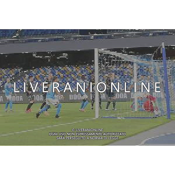 NAPOLI - INTER SEMIFINALE RITORNO DI COPPA ITALIA TIM CUP 13.06.2020 - PARTITA GIOCATA A PORTE CHIUSE PER L\'EMERGENZA CORONAVIRUS NELLA FOTO: IL GOL DI CHRISTIAN ERIKSEN DEL 0-1 ©MOSCA / AGENZIA ALDO LIVERANI SAS