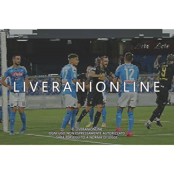 NAPOLI - INTER SEMIFINALE RITORNO DI COPPA ITALIA TIM CUP 13.06.2020 - PARTITA GIOCATA A PORTE CHIUSE PER L\'EMERGENZA CORONAVIRUS NELLA FOTO: ESULTANZA DOPO IL GOL DI CHRISTIAN ERIKSEN DEL 0-1 ©MOSCA / AGENZIA ALDO LIVERANI SAS