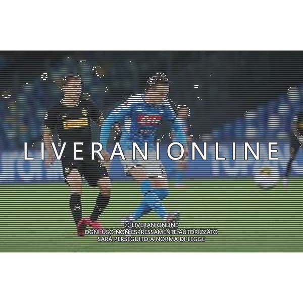 NAPOLI - INTER SEMIFINALE RITORNO DI COPPA ITALIA TIM CUP 13.06.2020 - PARTITA GIOCATA A PORTE CHIUSE PER L\'EMERGENZA CORONAVIRUS NELLA FOTO: PIOTR ZIELINSKI, NICOLO\' BARELLA ©MOSCA / AGENZIA ALDO LIVERANI SAS