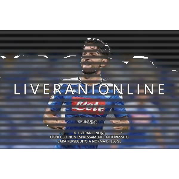 NAPOLI - INTER SEMIFINALE RITORNO DI COPPA ITALIA TIM CUP 13.06.2020 - PARTITA GIOCATA A PORTE CHIUSE PER L\'EMERGENZA CORONAVIRUS NELLA FOTO: ESULTANZA DOPO IL GOL DEL PAREGGIO DI DRIES MERTENS DEL 1-1 ©MOSCA / AGENZIA ALDO LIVERANI SAS
