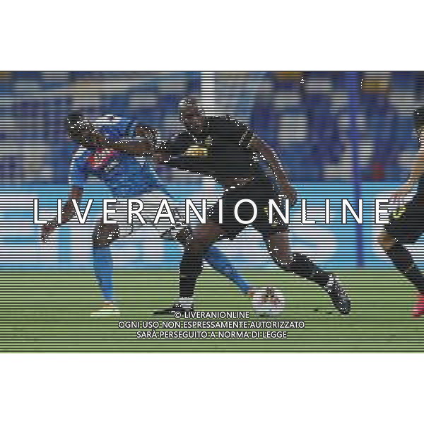 NAPOLI - INTER SEMIFINALE RITORNO DI COPPA ITALIA TIM CUP 13.06.2020 - PARTITA GIOCATA A PORTE CHIUSE PER L\'EMERGENZA CORONAVIRUS NELLA FOTO: ROMELU LUKAKU KALIDOU KOULIBALY ©MOSCA / AGENZIA ALDO LIVERANI SAS