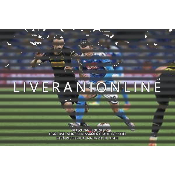 NAPOLI - INTER SEMIFINALE RITORNO DI COPPA ITALIA TIM CUP 13.06.2020 - PARTITA GIOCATA A PORTE CHIUSE PER L\'EMERGENZA CORONAVIRUS NELLA FOTO: MARCELO BROZOVIC E PIOTR ZIELINSKI ©MOSCA / AGENZIA ALDO LIVERANI SAS
