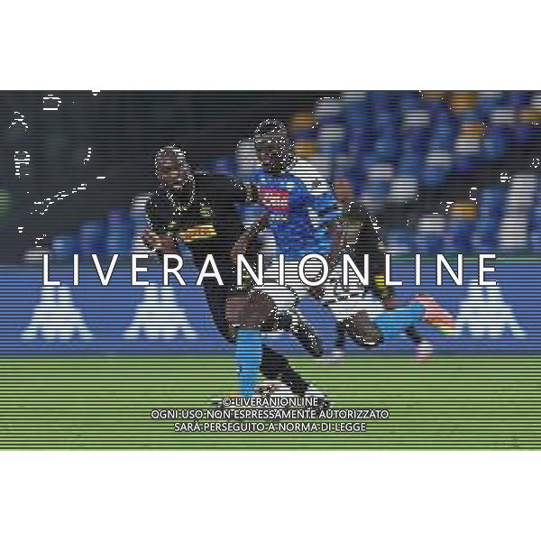 NAPOLI - INTER SEMIFINALE RITORNO DI COPPA ITALIA TIM CUP 13.06.2020 - PARTITA GIOCATA A PORTE CHIUSE PER L\'EMERGENZA CORONAVIRUS NELLA FOTO: KALIDOU KOULIBALY, ROMELU LUKAKU ©MOSCA / AGENZIA ALDO LIVERANI SAS