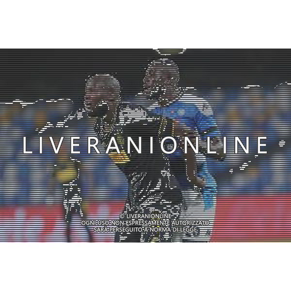 NAPOLI - INTER SEMIFINALE RITORNO DI COPPA ITALIA TIM CUP 13.06.2020 - PARTITA GIOCATA A PORTE CHIUSE PER L\'EMERGENZA CORONAVIRUS NELLA FOTO: KALIDOU KOULIBALY, ROMELU LUKAKU ©MOSCA / AGENZIA ALDO LIVERANI SAS