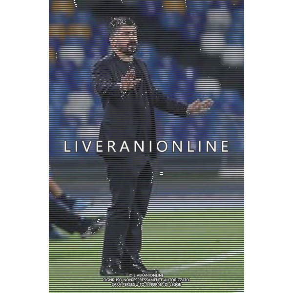 NAPOLI - INTER SEMIFINALE RITORNO DI COPPA ITALIA TIM CUP 13.06.2020 - PARTITA GIOCATA A PORTE CHIUSE PER L\'EMERGENZA CORONAVIRUS NELLA FOTO: GENNARO GATTUSO ©MOSCA / AGENZIA ALDO LIVERANI SAS