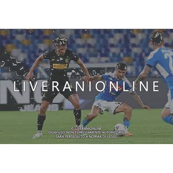 NAPOLI - INTER SEMIFINALE RITORNO DI COPPA ITALIA TIM CUP 13.06.2020 - PARTITA GIOCATA A PORTE CHIUSE PER L\'EMERGENZA CORONAVIRUS NELLA FOTO: ANTONIO CANDREVA, LORENZO INSIGNE ©MOSCA / AGENZIA ALDO LIVERANI SAS