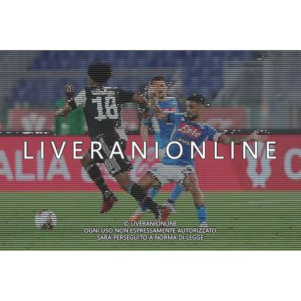 NAPOLI - JUVENTUS FINALE DI COPPA ITALIA - ROMA 17.06.2020 NELLA FOTO: LORENZO INSIGNE, JUAN CUADRADO ©MOSCA / AGENZIA ALDO LIVERANI SAS