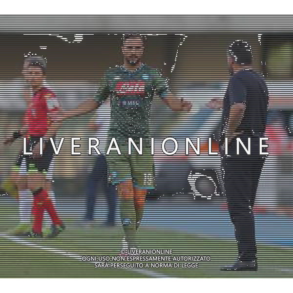 Hellas Verona - Napoli Campionato di Calcio Serie A TIM 23/06/2020 nella foto: Mister Gennaro Gattuso(ssc napoli) Maksimovic Nikola(ssc napoli) ©Claudio Zamagni/Agenzia Aldo Liverani Mister Gennaro Gattuso(ssc napoli) Maksimovic Nikola(ssc napoli) during Italian Serie A soccer match between HELLAS VERONA - NAPOLI at Marc\'Antonio Bentegodi Stadium on June 23 2020 photo credit by Claudio Zamagni/Aldo Liverani Photo Agency/ AGENZIA ALDO LIVERANI SAS