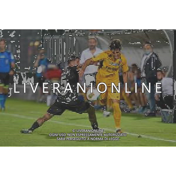 Campionato di Calcio Serie B 2019/2020 Venice, Italy, 26 Jun 2020 Venezia vs Ascoli Photo showing: Leonardo Sernicola (Ascoli) ostacolato da Antonio Junior Vacca (Venezia) ©Ettore Griffoni - Alessio Marini / AGENZIA ALDO LIVERANI SAS
