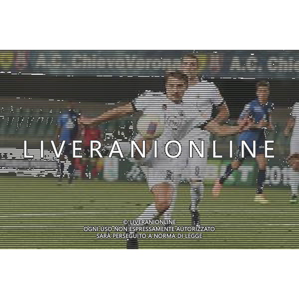 Verona (VR), Italia, 26 Giugno 2020, Stadio Marc\'Antonio Bentegodi, 30° giornata campionato di calcio Serie BKT 2019/2020, incontro tra le squadre del Chievo Verona e dello Spezia Calcio, nella foto: la semi rovesciata di Ferrer FOTO DAV CASENTINI-AG ALDO LIVERANI SAS