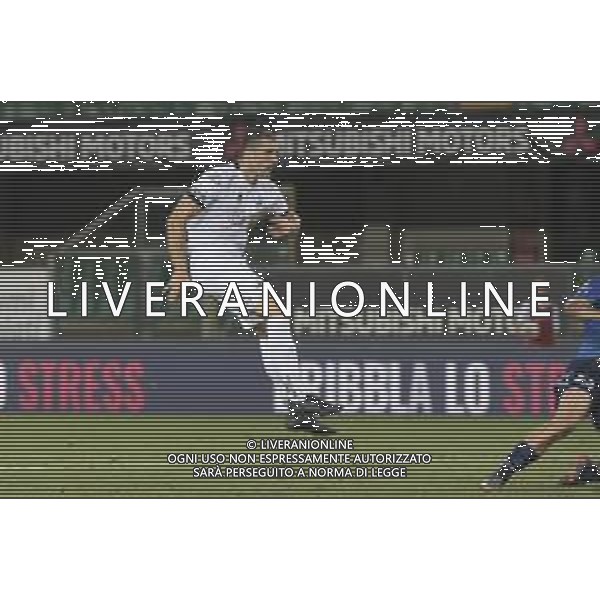 Verona (VR), Italia, 26 Giugno 2020, Stadio Marc\'Antonio Bentegodi, 30° giornata campionato di calcio Serie BKT 2019/2020, incontro tra le squadre del Chievo Verona e dello Spezia Calcio, nella foto: il tiro che vale la tripletta per Galabinov FOTO DAV CASENTINI-AG ALDO LIVERANI SAS