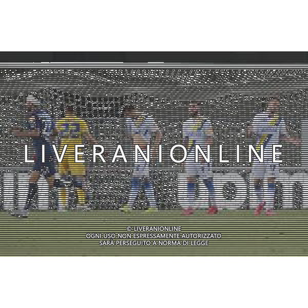 Verona (VR), Italia, 29 Giugno 2020, Stadio Marc\'Antonio Bentegodi, 31° giornata campionato di calcio Serie BKT 2019/2020, incontro tra le squadre del Chievo Verona e del Frosinone Calcio, nella foto: la delusione dei giocatori del Frosinone dopo il gol di Obi ©Davide casentini / AGENZIA ALDO LIVERANI SAS