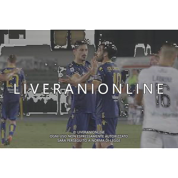 Verona (VR), Italia, 01 Luglio 2020, Stadio Marc\'Antonio Bentegodi, 29° giornata Campionato Serie A Tim 2019/2020, incontro tra le squadre dell\'Hellas Verona e del Parma Calcio, nella foto: l\'esultanza dopo il gol di Di Carmine ©Davide Casentini / AGENZIA ALDO LIVERANI SAS