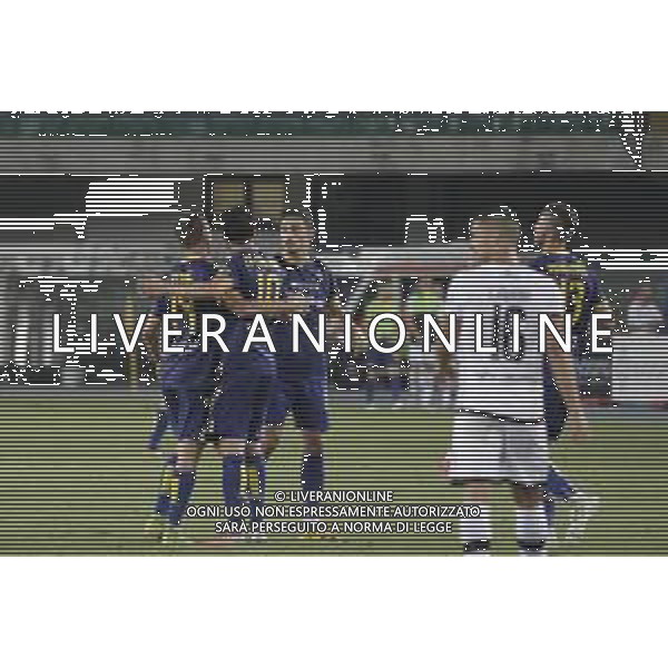Verona (VR), Italia, 01 Luglio 2020, Stadio Marc\'Antonio Bentegodi, 29° giornata Campionato Serie A Tim 2019/2020, incontro tra le squadre dell\'Hellas Verona e del Parma Calcio, nella foto: l\'esultanza dopo il gol di Di Carmine ©Davide Casentini / AGENZIA ALDO LIVERANI SAS
