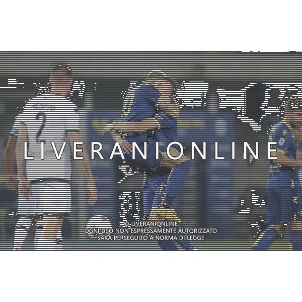 Verona (VR), Italia, 01 Luglio 2020, Stadio Marc\'Antonio Bentegodi, 29° giornata Campionato Serie A Tim 2019/2020, incontro tra le squadre dell\'Hellas Verona e del Parma Calcio, nella foto: l\'esultanza di Zaccagni dopo il gol del vantaggiol\'esultanza dopo il gol di Di Carmine ©Davide Casentini / AGENZIA ALDO LIVERANI SAS