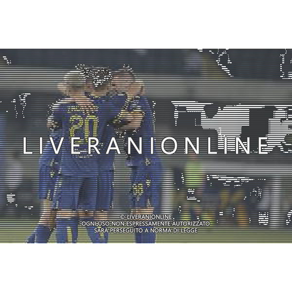 Verona (VR), Italia, 01 Luglio 2020, Stadio Marc\'Antonio Bentegodi, 29° giornata Campionato Serie A Tim 2019/2020, incontro tra le squadre dell\'Hellas Verona e del Parma Calcio, nella foto: Esultanza Pessina dopo il gol ©Davide Casentini / AGENZIA ALDO LIVERANI SAS