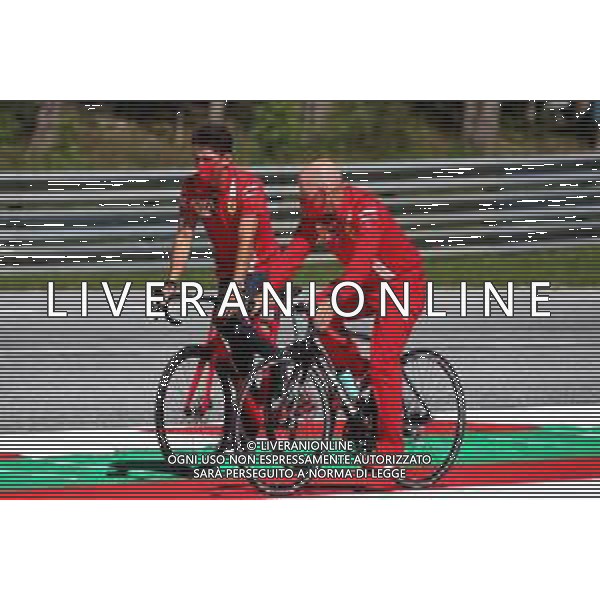 Charles Leclerc (MON) Ferrari rides the circuit with Jock Clear (GBR) Ferrari Engineering Director. 02.07.2020. Formula 1 World Championship, Rd 1, Austrian Grand Prix, Spielberg, Austria, Preparation Day. / AGENZIA ALDO LIVERANI SAS - ITALY ONLY EDITORIAL USE ONLY