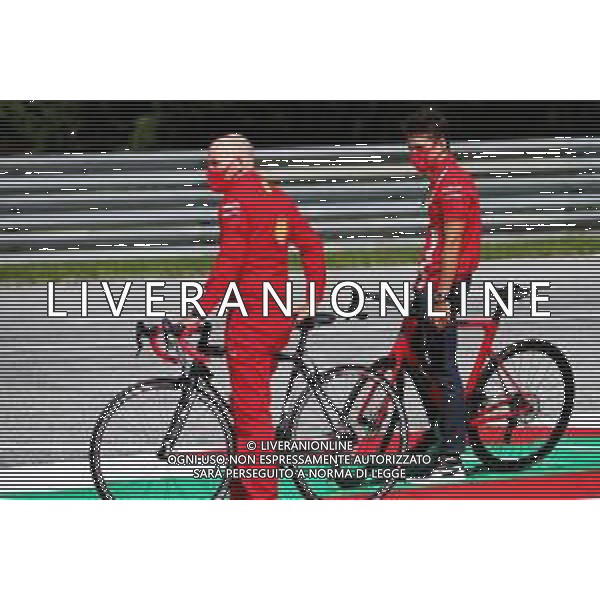 Charles Leclerc (MON) Ferrari rides the circuit with Jock Clear (GBR) Ferrari Engineering Director. 02.07.2020. Formula 1 World Championship, Rd 1, Austrian Grand Prix, Spielberg, Austria, Preparation Day. / AGENZIA ALDO LIVERANI SAS - ITALY ONLY EDITORIAL USE ONLY