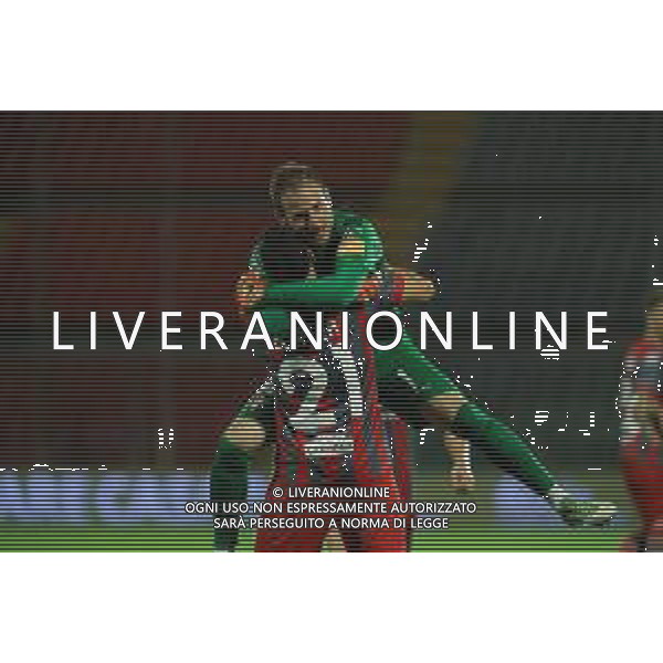 Campionato di Calcio Serie B 2019/2020 Cremona, Italia, 03 luglio 2020 Cremonese vs Pescara Nella foto: Ravaglia festeggia con Zortea la vittoria AGENZIA LM MEDIA-AG ALDO LIVERANI SAS