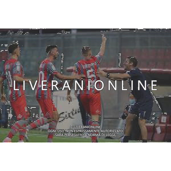 Campionato di Calcio Serie B 2019/2020 Cremona, Italia, 03 luglio 2020 Cremonese vs Pescara Nella foto: Valzania (Cremonese) festeggia il gol del vantaggio AGENZIA LM MEDIA-AG ALDO LIVERANI SAS