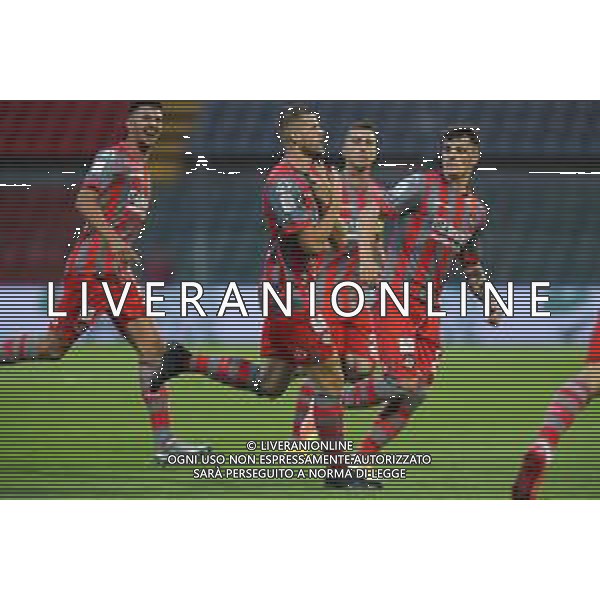 Campionato di Calcio Serie B 2019/2020 Cremona, Italia, 03 luglio 2020 Cremonese vs Pescara Nella foto: Valzania (Cremonese) festeggia il gol del vantaggio AGENZIA LM MEDIA-AG ALDO LIVERANI SAS